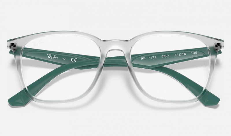 Ray Ban RB7177 Optics Women's Eyeglasses Green | 35621-ZTUL