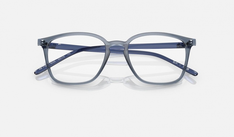 Ray Ban RB7185 Optics Men's Eyeglasses Blue | 83519-IRJP