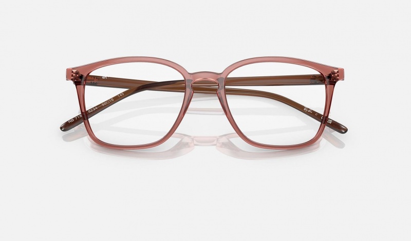 Ray Ban RB7185 Optics Women's Eyeglasses Brown | 61593-BASY