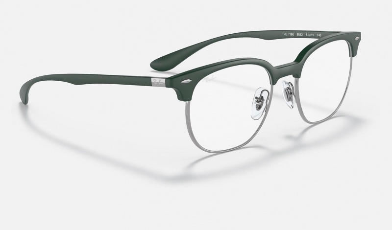 Ray Ban RB7186 Optics Men's Eyeglasses Green | 46130-FSHV