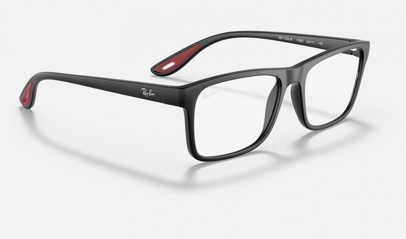 Ray Ban RB7205m Scuderia Ferrari Collection Men's Eyeglasses Black | 38762-GQZT