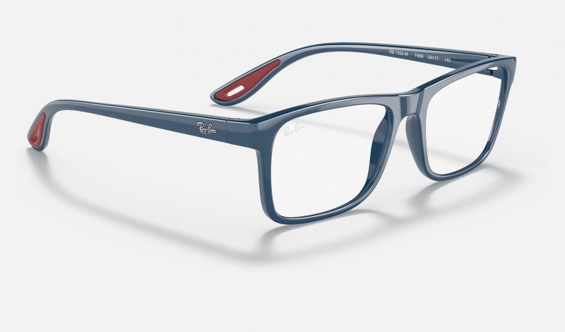 Ray Ban RB7205m Scuderia Ferrari Collection Men's Eyeglasses Blue | 82563-CQMJ