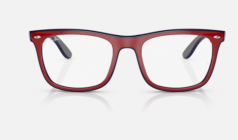 Ray Ban RB7209 Optics Men's Eyeglasses Red | 78390-XCDK