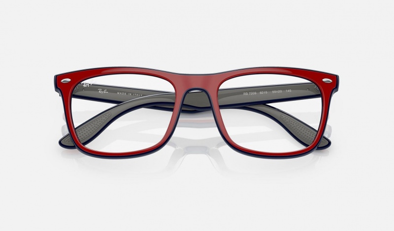 Ray Ban RB7209 Optics Men's Eyeglasses Red | 78390-XCDK