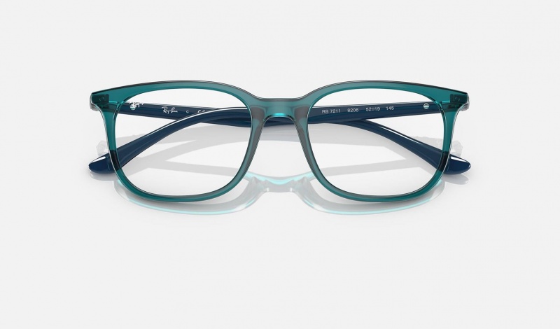 Ray Ban RB7211 Optics Men's Eyeglasses Turquoise | 54921-HSPL