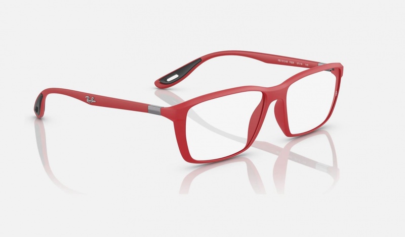 Ray Ban RB7213m Optics Scuderia Ferrari Collection Men's Eyeglasses Red | 31496-WDQJ