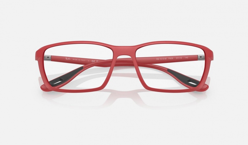 Ray Ban RB7213m Optics Scuderia Ferrari Collection Men's Eyeglasses Red | 31496-WDQJ