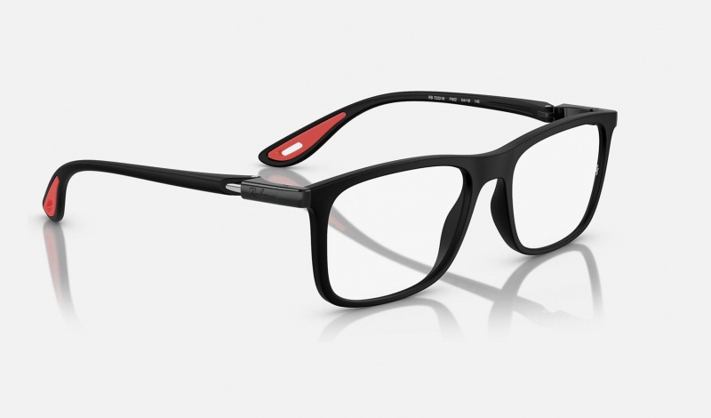 Ray Ban RB7222m Optics Scuderia Ferrari Collection Men's Eyeglasses Black | 94360-EGYA