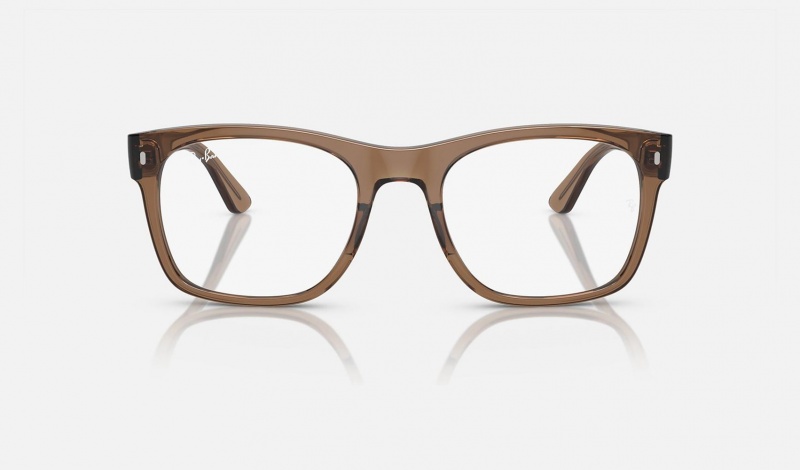 Ray Ban RB7228 Optics Men's Eyeglasses Brown | 12865-NKUT