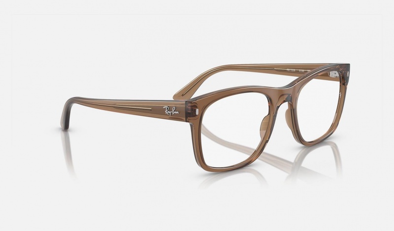 Ray Ban RB7228 Optics Men's Eyeglasses Brown | 12865-NKUT