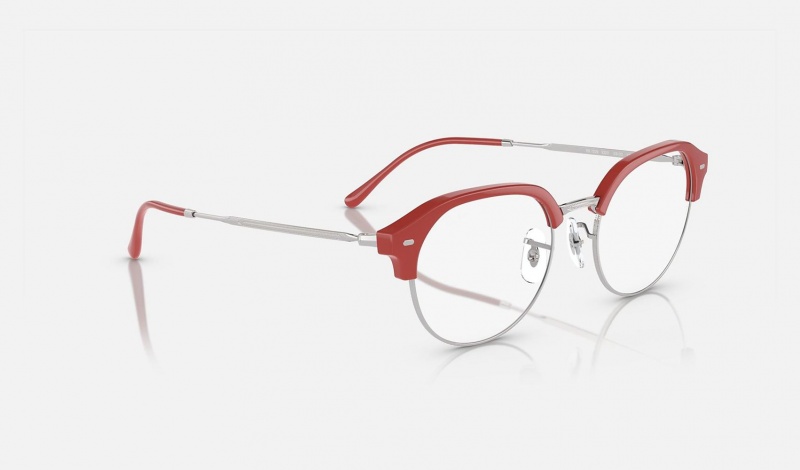 Ray Ban RB7229 Optics Men's Eyeglasses Red | 31082-GNJX