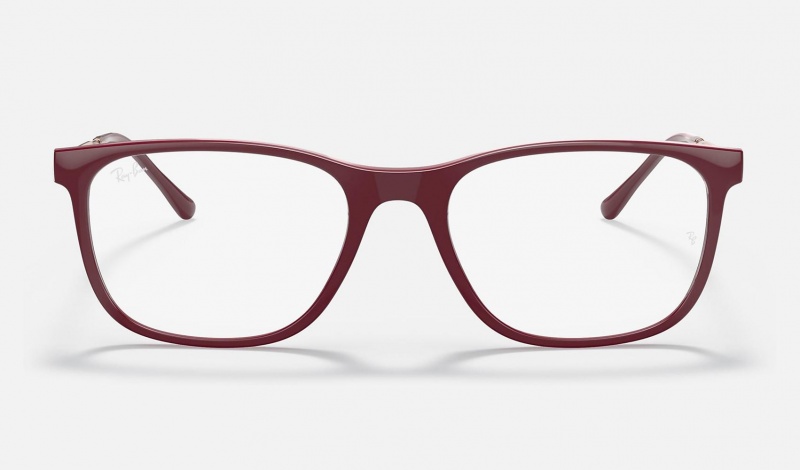 Ray Ban RB7244 Optics Men's Eyeglasses Red | 86950-KLYT