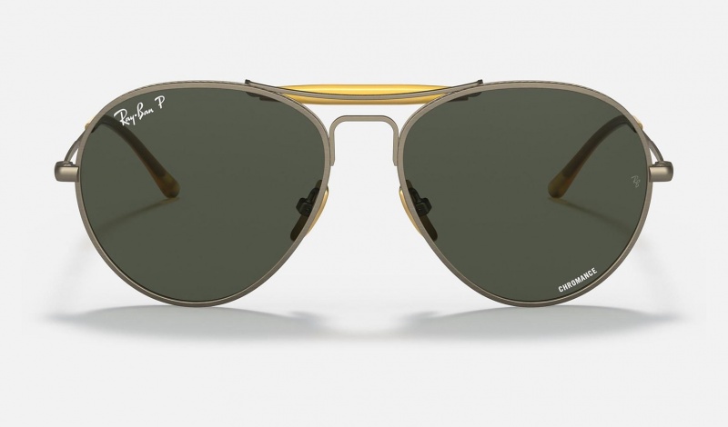 Ray Ban RB8063 Titanium Men's Sunglasses Green | 68950-TEMG