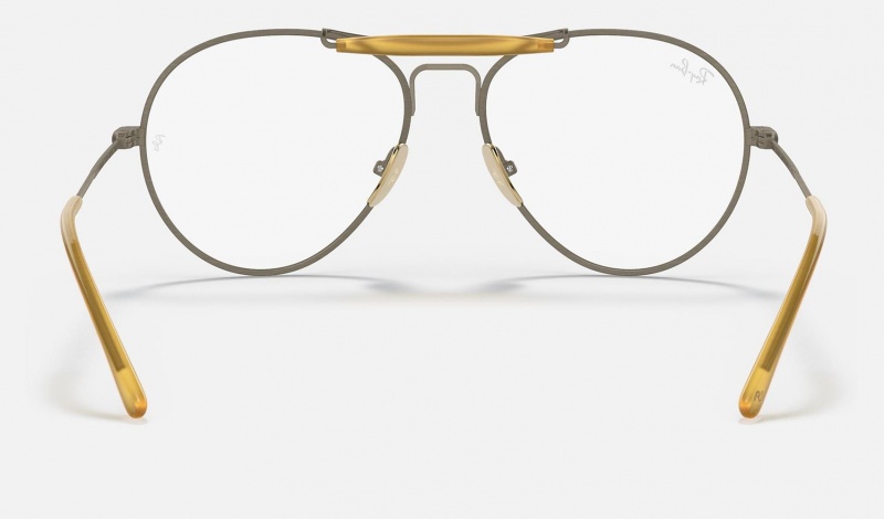 Ray Ban RB8063 Titanium Optics Men's Eyeglasses Gold | 10473-MFKG