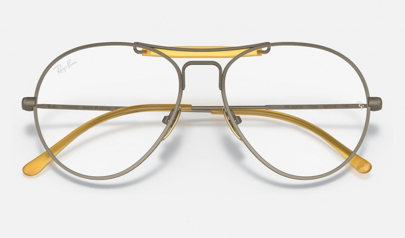 Ray Ban RB8063 Titanium Optics Men's Eyeglasses Gold | 10473-MFKG