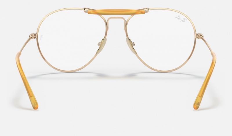 Ray Ban RB8063 Titanium Optics Women's Eyeglasses Gold | 73052-SFER