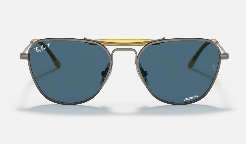 Ray Ban RB8064 Titanium Men's Sunglasses Blue | 38015-KESV