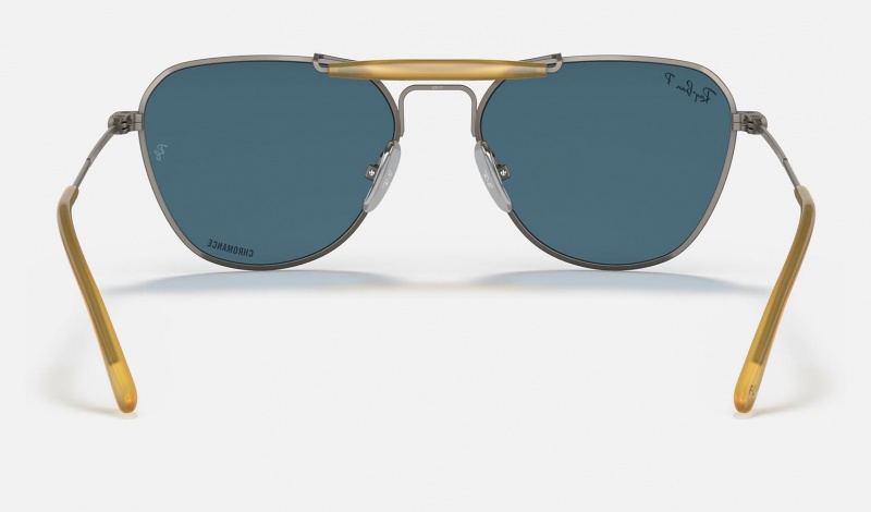 Ray Ban RB8064 Titanium Men's Sunglasses Blue | 38015-KESV