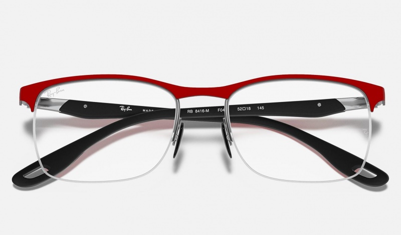 Ray Ban RB8416m Scuderia Ferrari Collection Men's Eyeglasses Red | 37841-EIRS