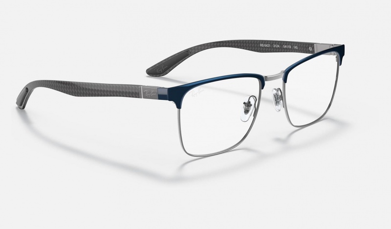 Ray Ban RB8421 Optics Men's Eyeglasses Blue | 91867-TKGE