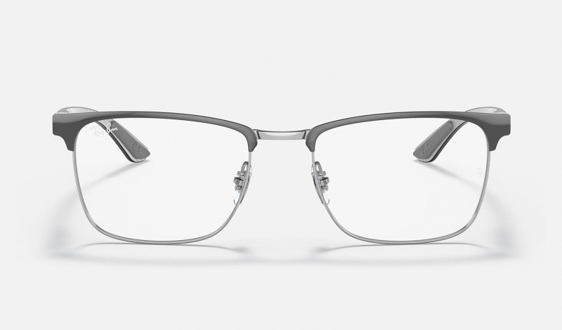 Ray Ban RB8421 Optics Men's Eyeglasses Silver | 06739-HYTC