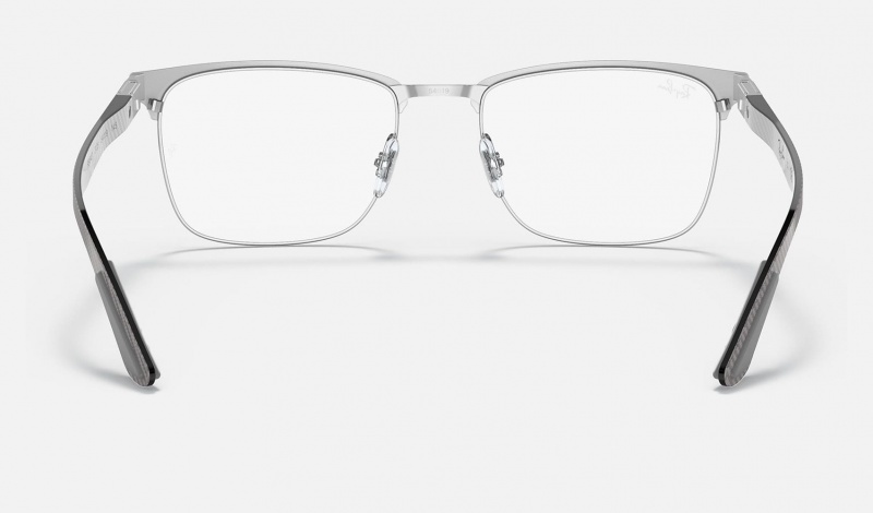 Ray Ban RB8421 Optics Men's Eyeglasses Silver | 06739-HYTC