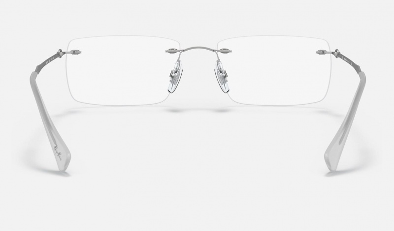 Ray Ban RB8755 Optics Men's Eyeglasses Silver | 89376-RFSY