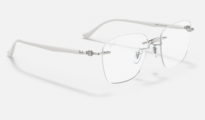 Ray Ban RB8769 Optics Men's Eyeglasses White | 93460-ICJD