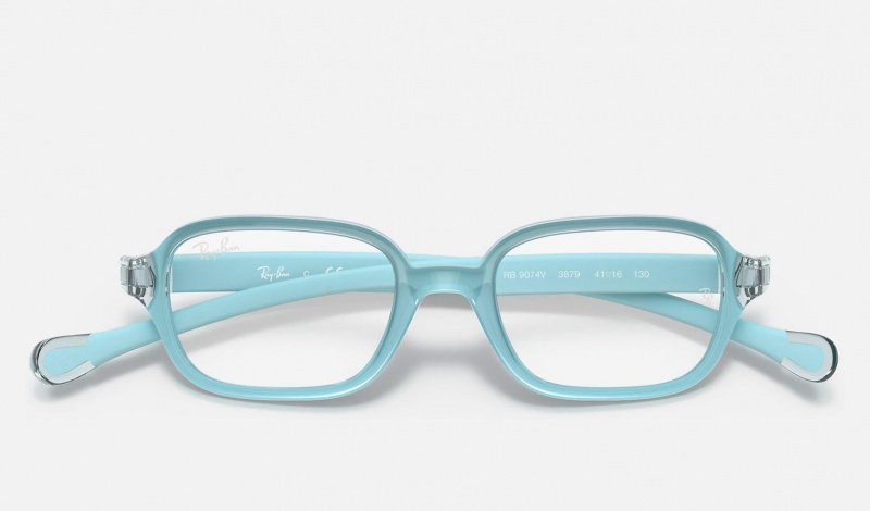 Ray Ban RB9074 Optics Kids' Eyeglasses Blue | 08314-DAOG