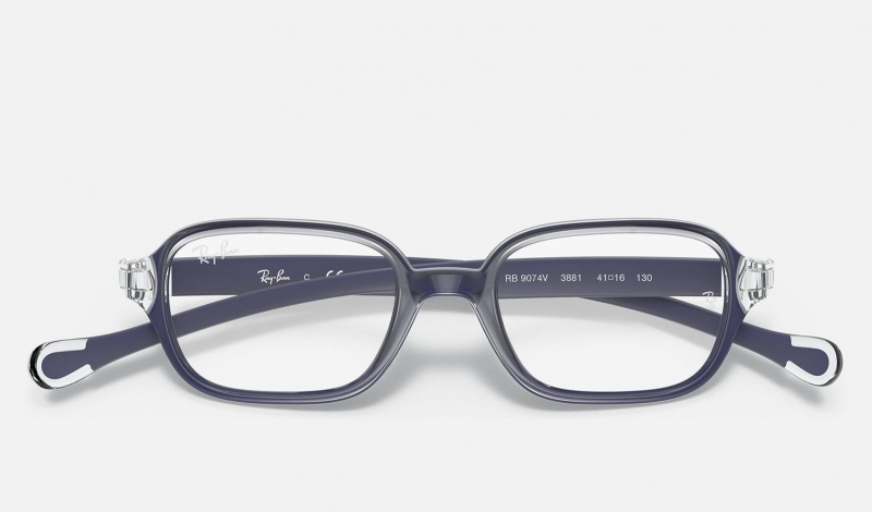 Ray Ban RB9074 Optics Kids' Eyeglasses Blue | 26951-NASE