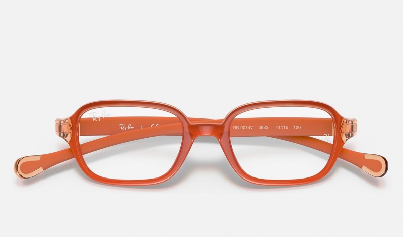 Ray Ban RB9074 Optics Kids' Eyeglasses Orange | 43017-TQYW