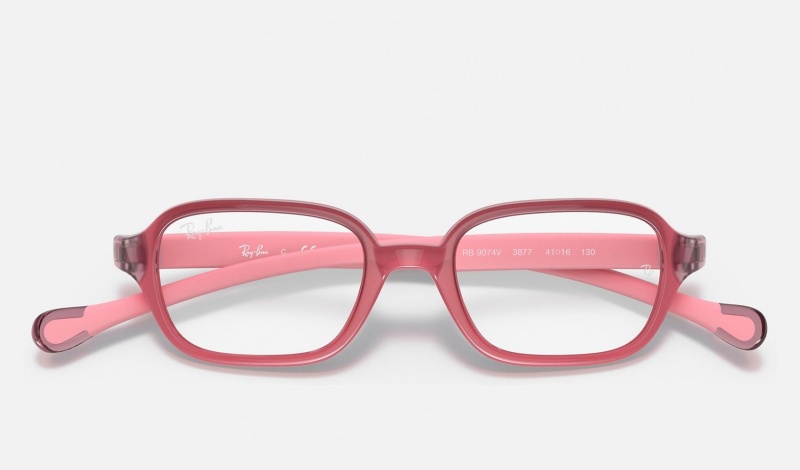 Ray Ban RB9074 Optics Kids' Eyeglasses Pink | 29681-PMAH