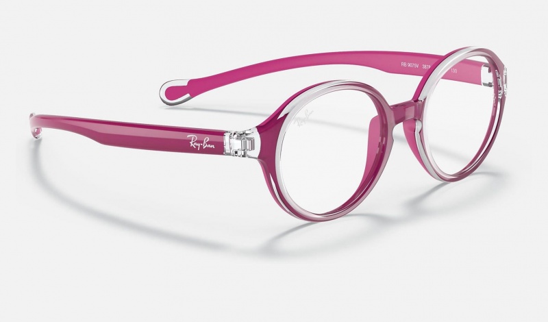 Ray Ban RB9075 Optics Kids' Eyeglasses Pink | 74968-ZVDW