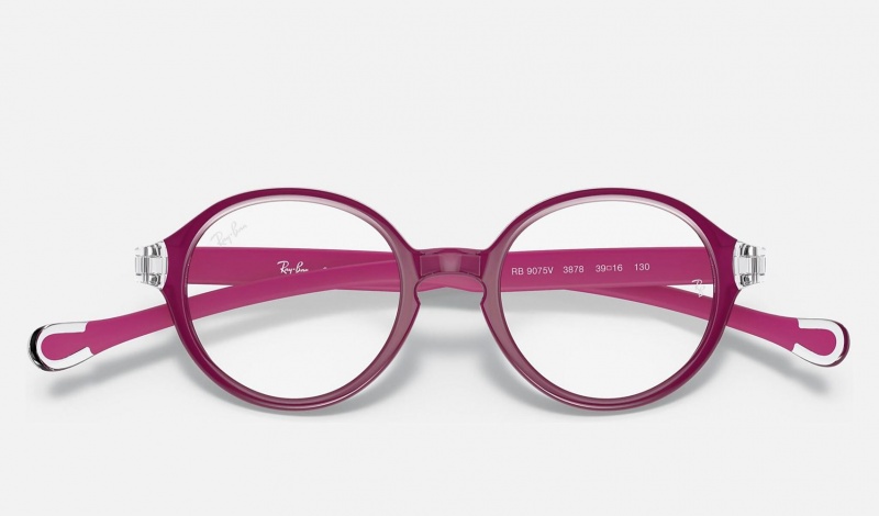 Ray Ban RB9075 Optics Kids' Eyeglasses Pink | 74968-ZVDW