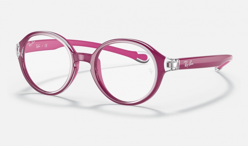 Ray Ban RB9075 Optics Kids\' Eyeglasses Pink | 74968-ZVDW