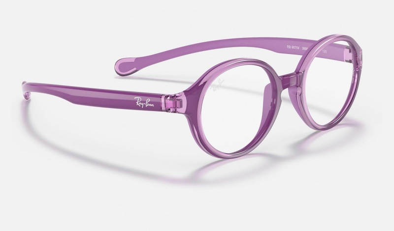 Ray Ban RB9075 Optics Kids' Eyeglasses Purple | 35728-ESLG