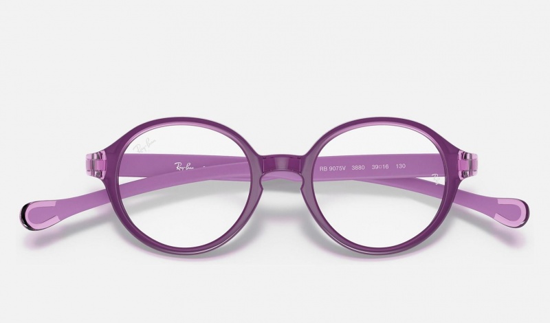 Ray Ban RB9075 Optics Kids' Eyeglasses Purple | 35728-ESLG