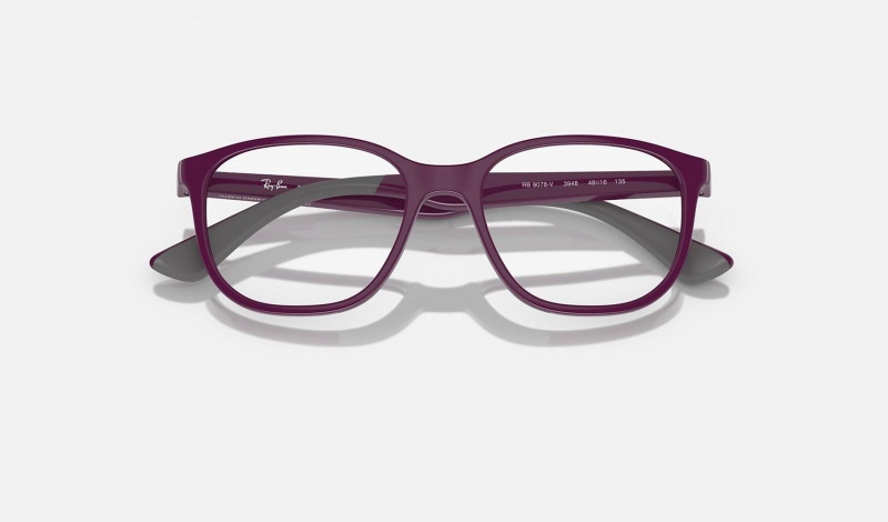 Ray Ban RB9078v Optics Bio-based Kids' Eyeglasses Purple | 58923-RJGH