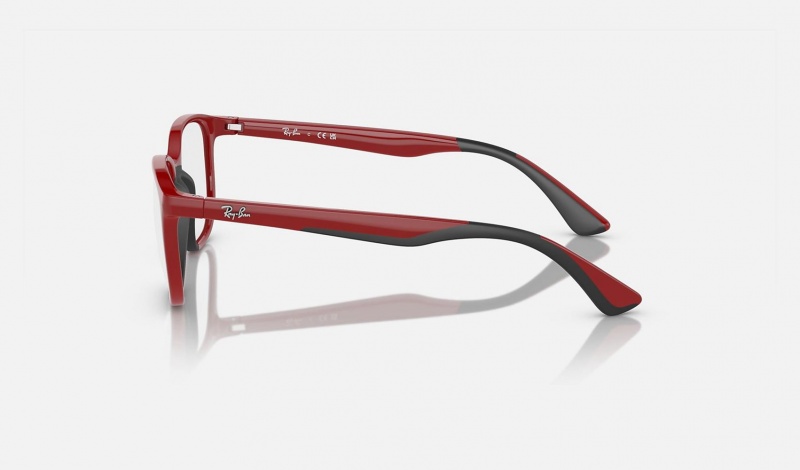 Ray Ban RB9078v Optics Bio-based Kids' Eyeglasses Red | 24618-CQDO