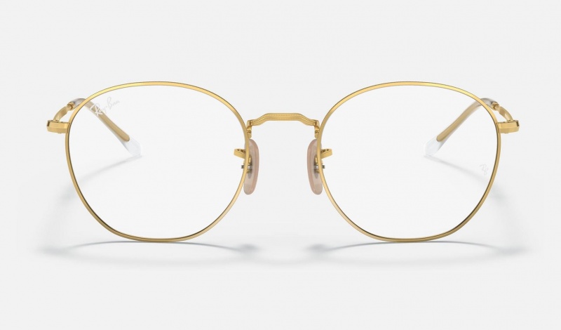 Ray Ban Rob Optics Men's Eyeglasses Gold | 68201-CVGZ