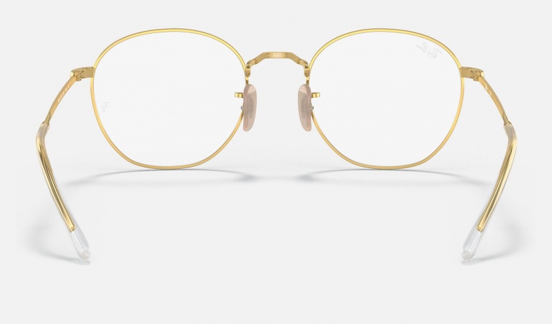 Ray Ban Rob Optics Men's Eyeglasses Gold | 68201-CVGZ