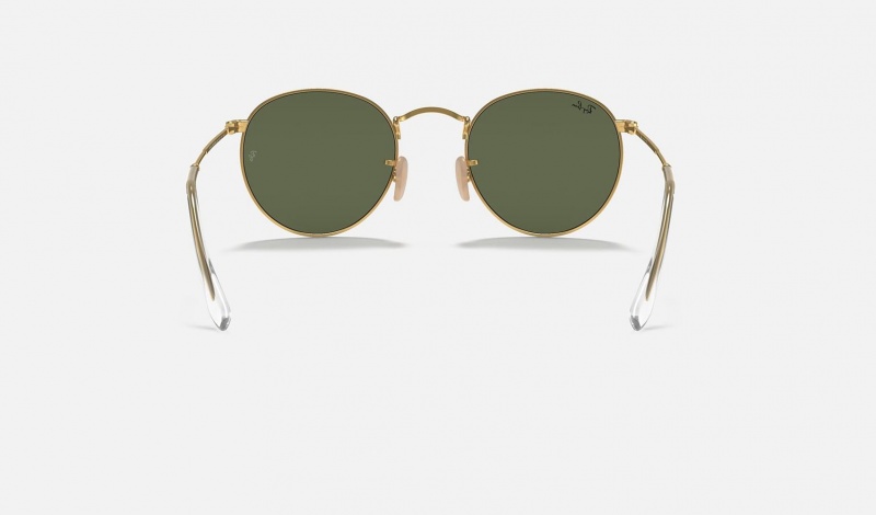 Ray Ban Round Flat Lenses Men's Sunglasses Green | 58402-MUEF