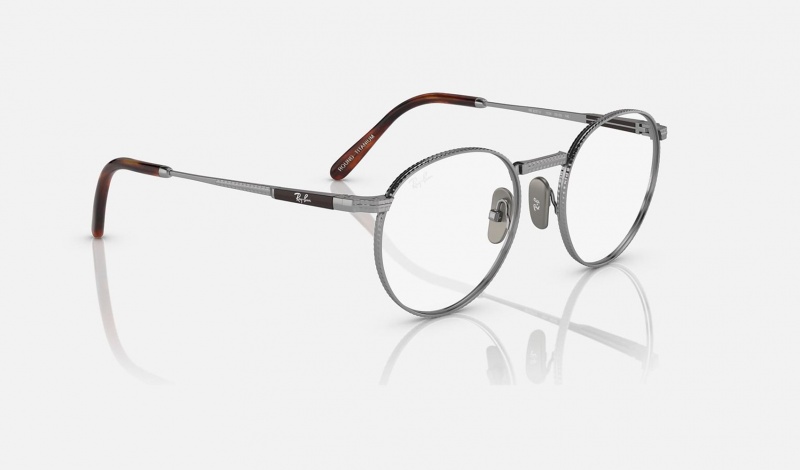 Ray Ban Round Ii Titanium Optics Women's Eyeglasses Silver | 81965-OIQR