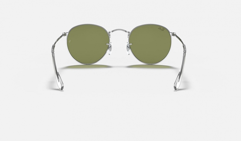 Ray Ban Round Metal Legend Gold Men's Sunglasses Green | 72390-KEUG