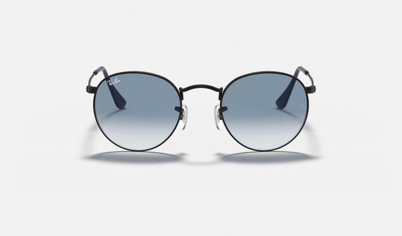 Ray Ban Round Metal Men's Sunglasses Blue | 90857-HJOE