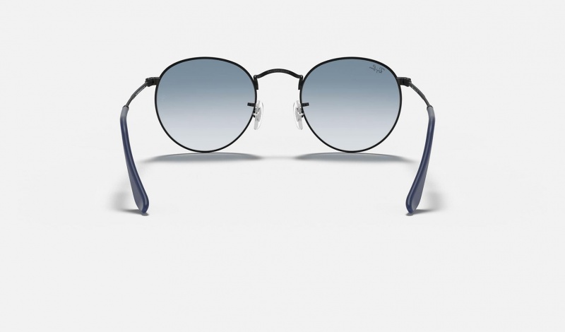 Ray Ban Round Metal Men's Sunglasses Blue | 90857-HJOE