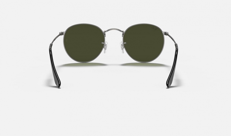 Ray Ban Round Metal Men's Sunglasses Green | 56093-DAGO