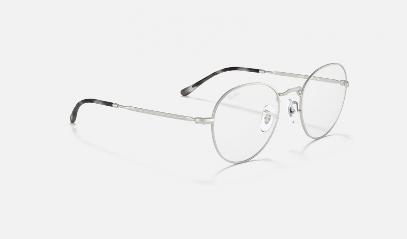 Ray Ban Round Metal Optics Ii Men's Eyeglasses Silver | 79085-MYAI