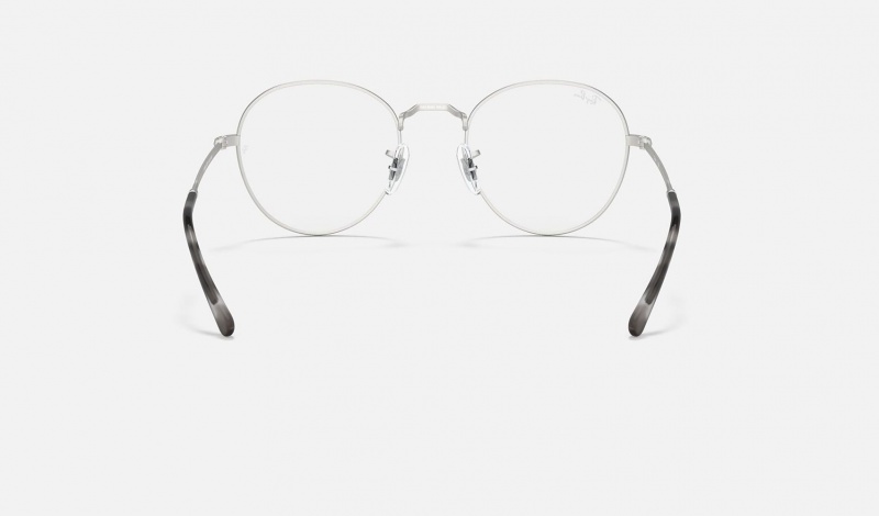 Ray Ban Round Metal Optics Ii Men's Eyeglasses Silver | 79085-MYAI