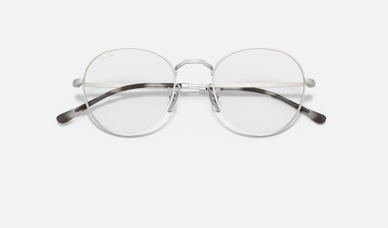 Ray Ban Round Metal Optics Ii Men's Eyeglasses Silver | 79085-MYAI